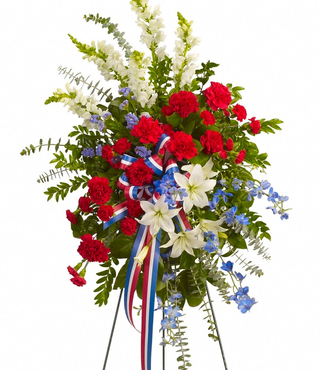 Patriot Standing Spray funeral flowers